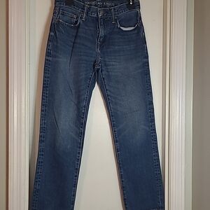 American Eagle Outfitters Men's Dark Blue Straight Jeans